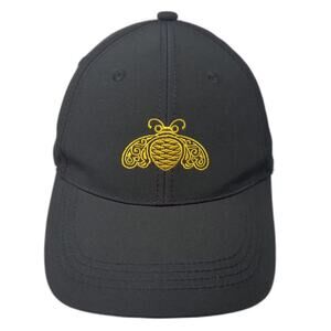 Patron Baseball Cap Black Gold OS Embroidered Bee Logo Adjustable Tequila Hat